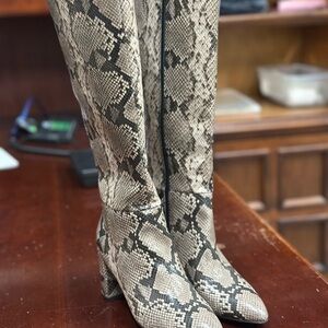 Anne Klein Beth Block Heel Knee High Boot